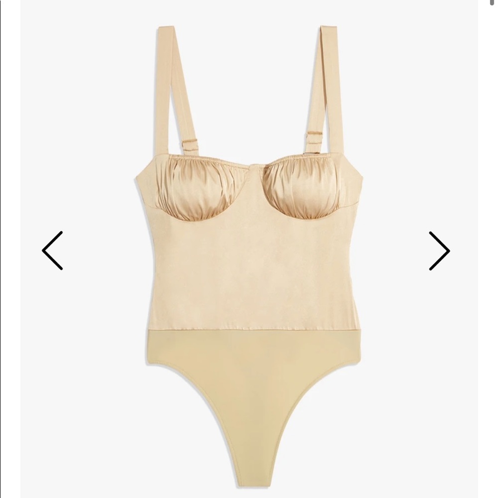 Danielle Bernstein RUCHED TANK STRETCH BODYSUIT